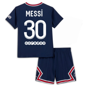 Fotbollströjor Paris Saint-Germain Lionel Messi 30 Barn Hemma tröja 2021-2022 - Fotbollströja